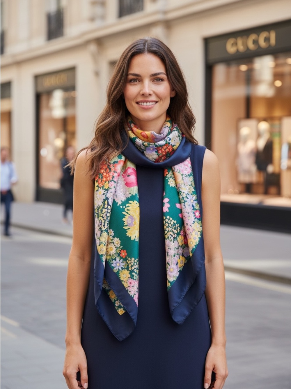 Gucci Silk Floral Scarf